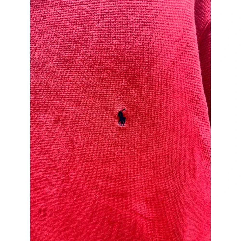 Polo Ralph Lauren Mens Red Waffle Knit Thermal Long Sleeve Shirt Size Large 3132