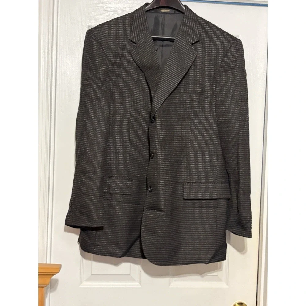 Charcoal Gray Men's Blazer, Metro Club Collection Size 44, Grey Sports Jacket