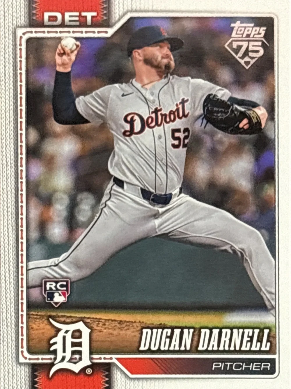 Topps Detroit Dugan Darnell Rookie Baseball Card