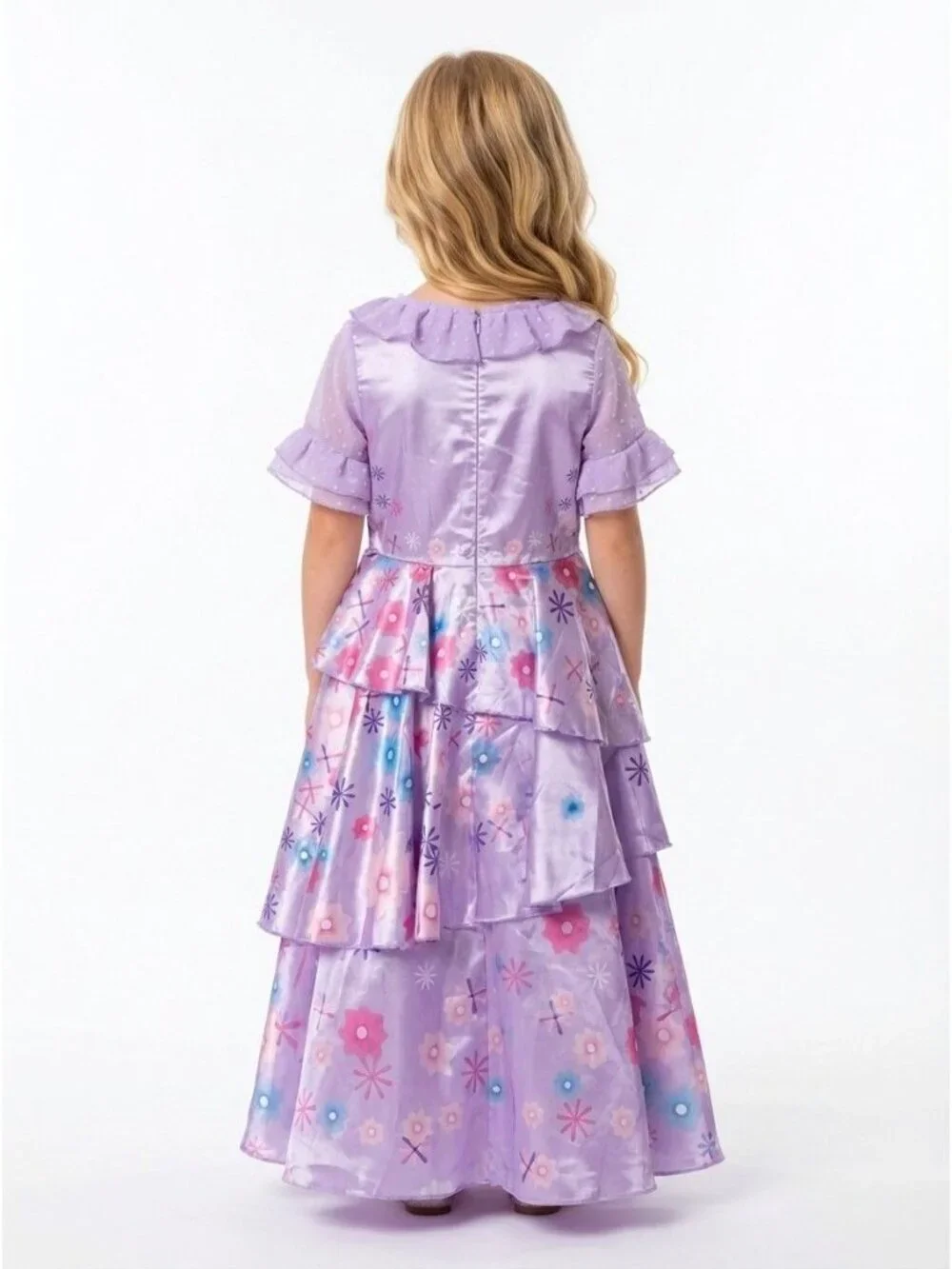 Girls Lavender Floral Princess Dress