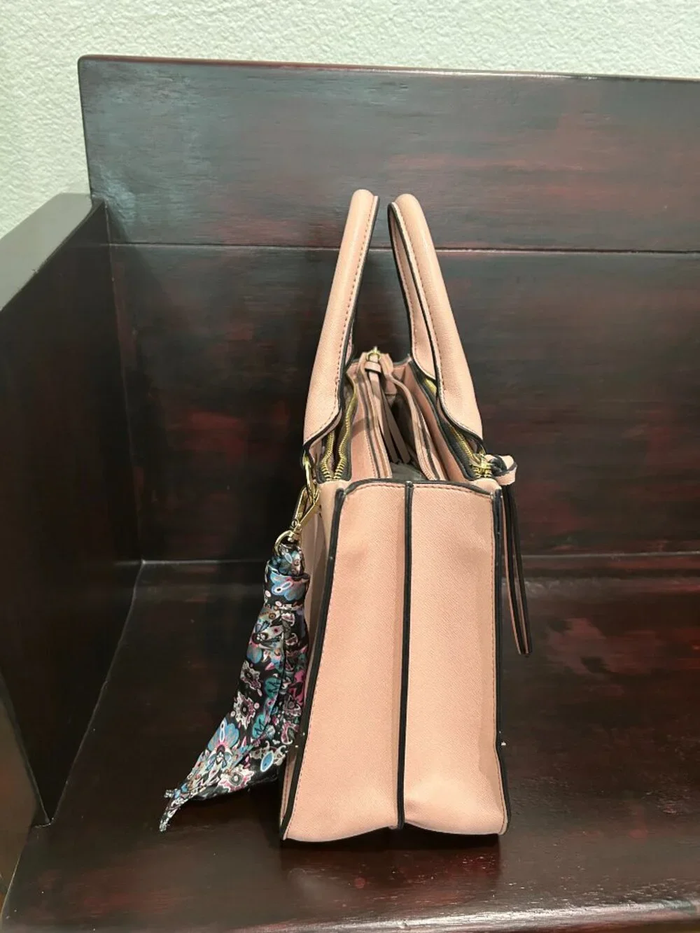 London Fog Pink Satchel with Shoulder Strap