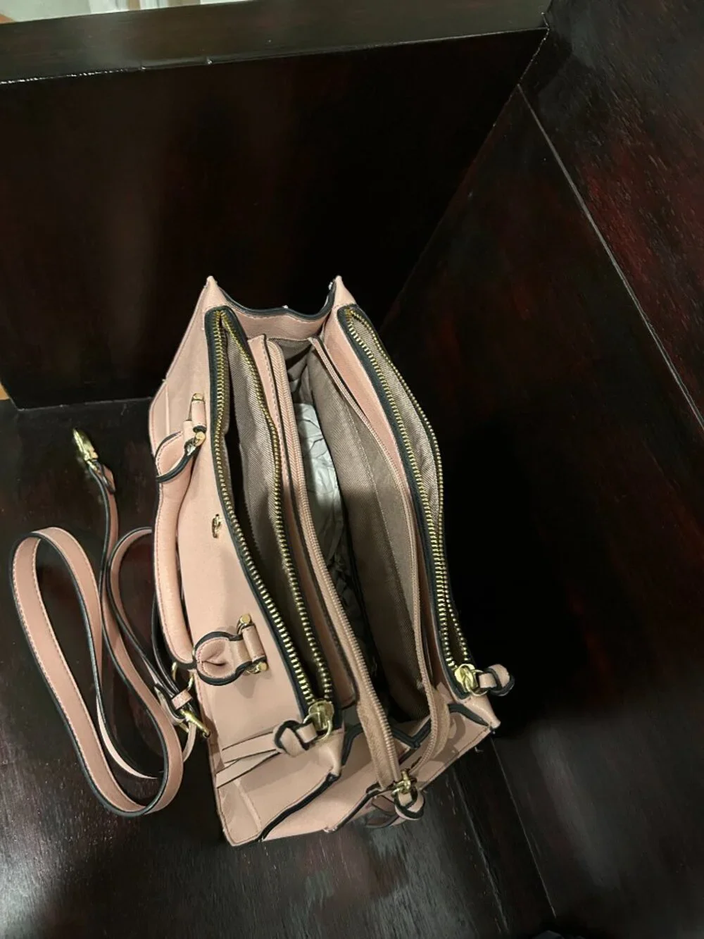 London Fog Pink Satchel with Shoulder Strap