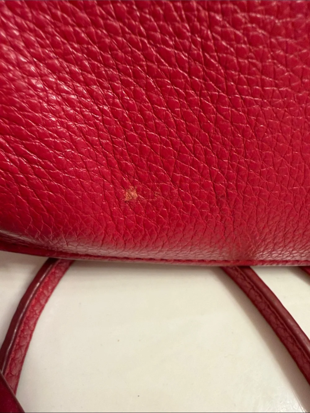 Coach Red Leather Crossbody Bag with Gold Accent