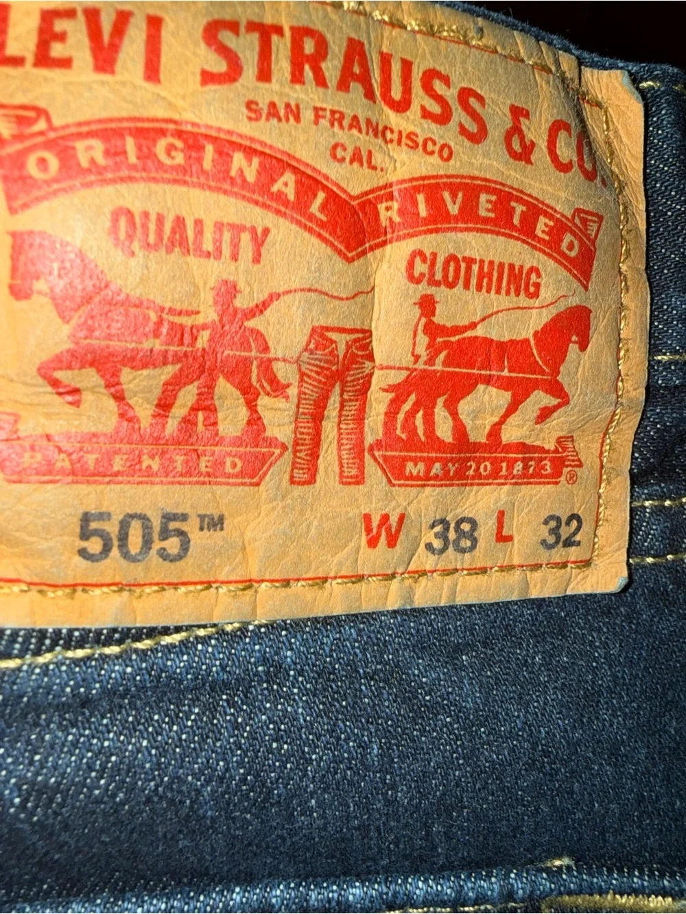 Levi's Men's Indigo Straight-Leg Jeans 38x32
