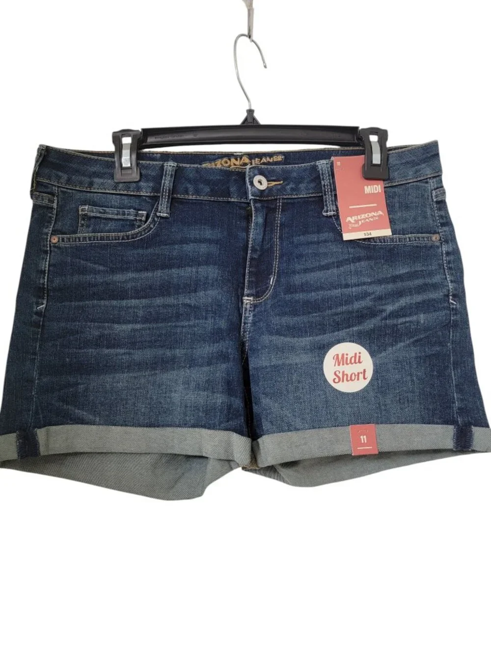 Arizona Jeans, Size Juniors 11 Denim Midi Shorts, NEW with Tag