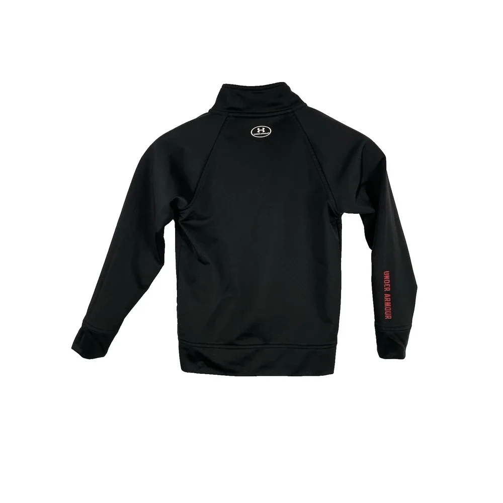 Under Armor Boys Jacket Size 6 Black RedAthleisure Sporty Basic Classic Playware