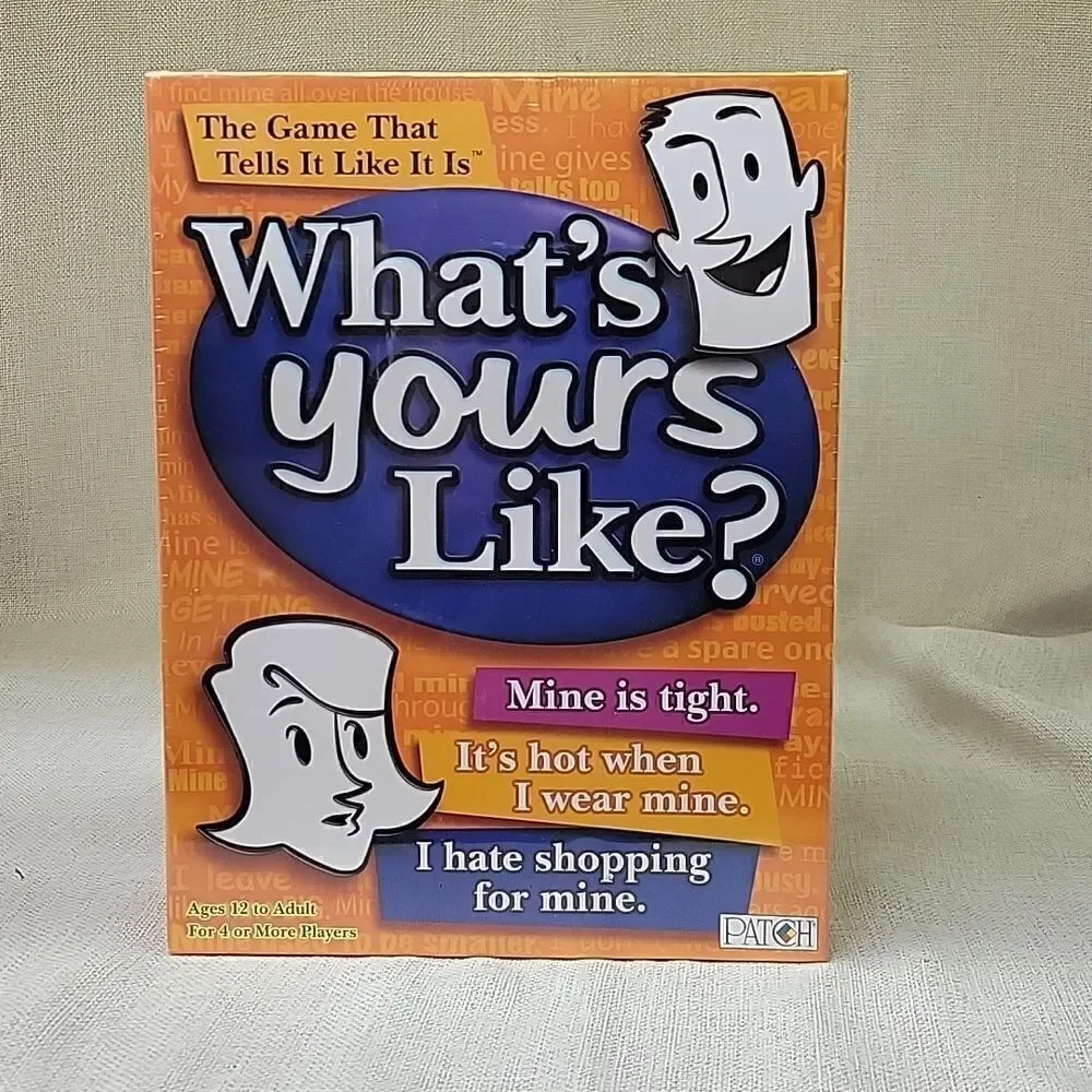 Whats Yours Like? Family Party Adult Card Game~Tell It Like It Is~Fun Humor~New!