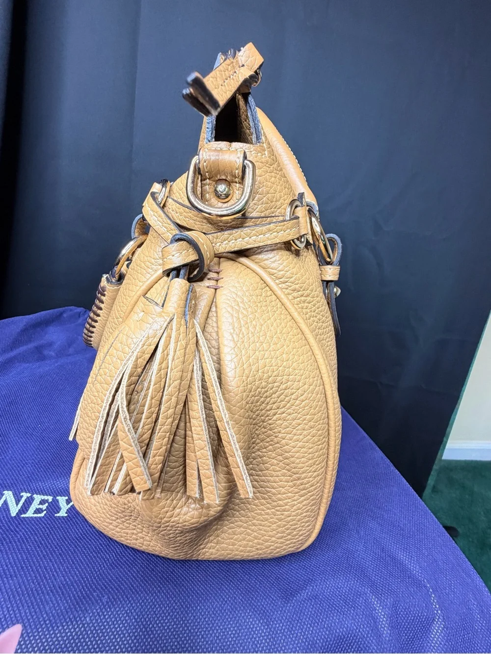 Dooney & Bourke Toffee Pebbled Leather Florentine Satchel