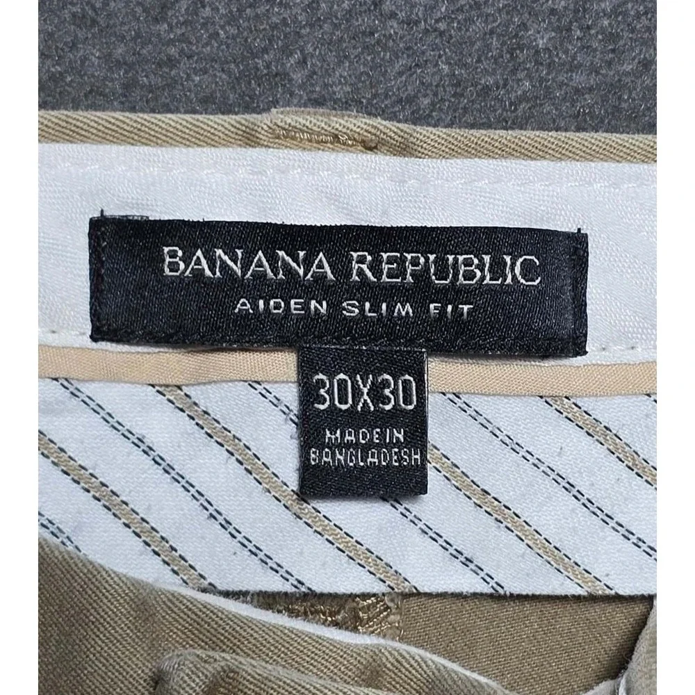 Banana Republic‎ Mens Chino Pants Khaki Straight Fit Casual Dress Trousers 30x30