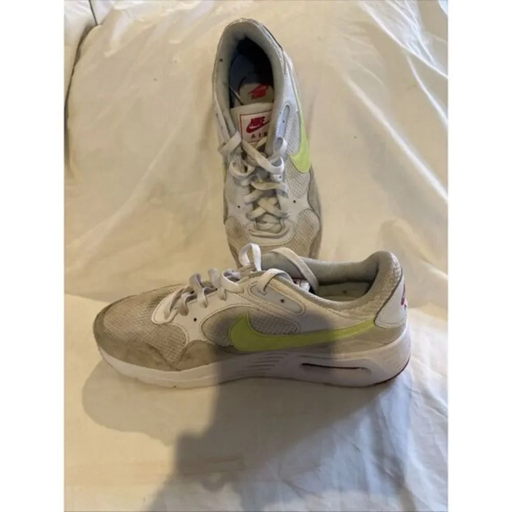 Size‎ 9 Nike Air Max SC Womens Shoe White/Light Lemon/Fireberry/Blue FQ8886-100