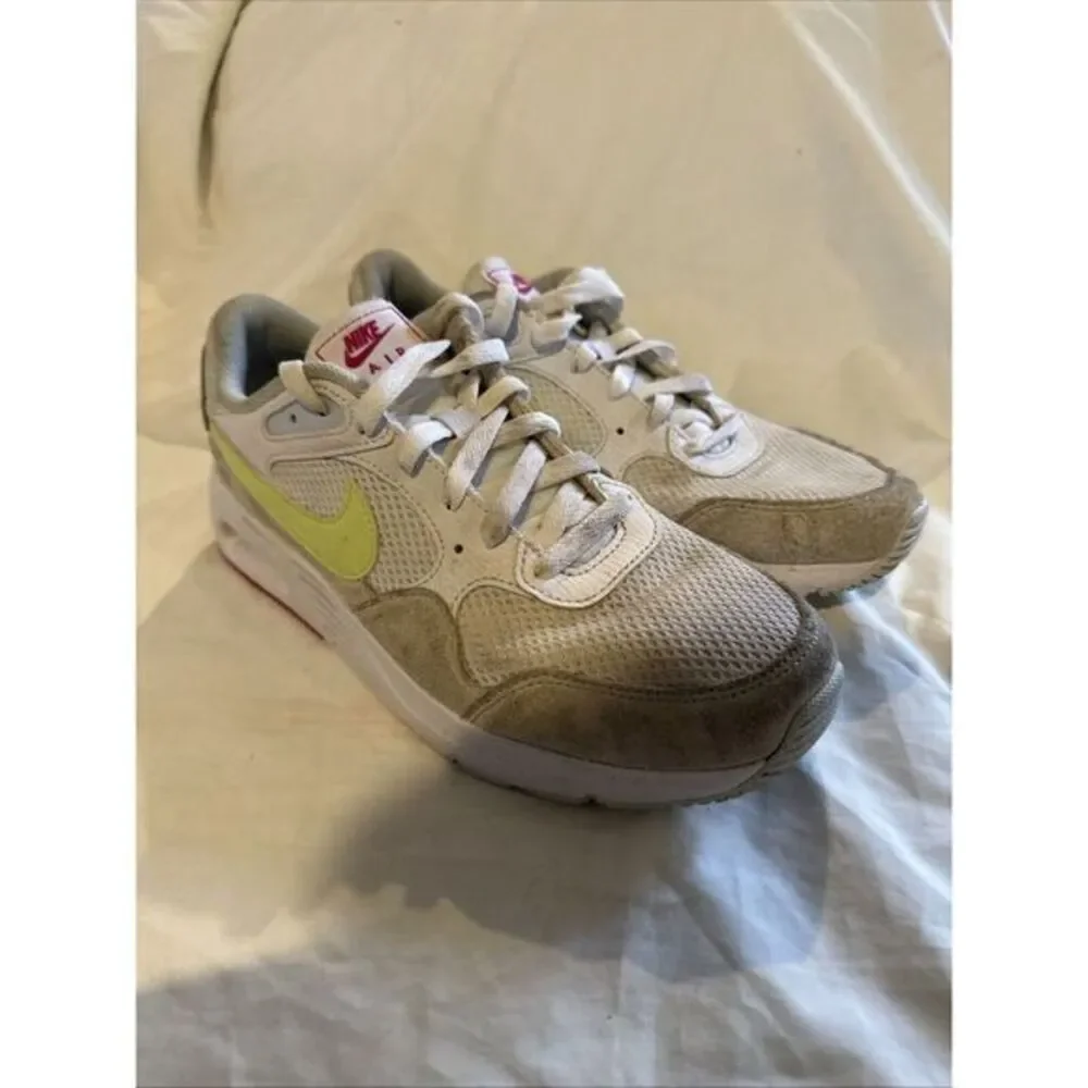 Size‎ 9 Nike Air Max SC Womens Shoe White/Light Lemon/Fireberry/Blue FQ8886-100