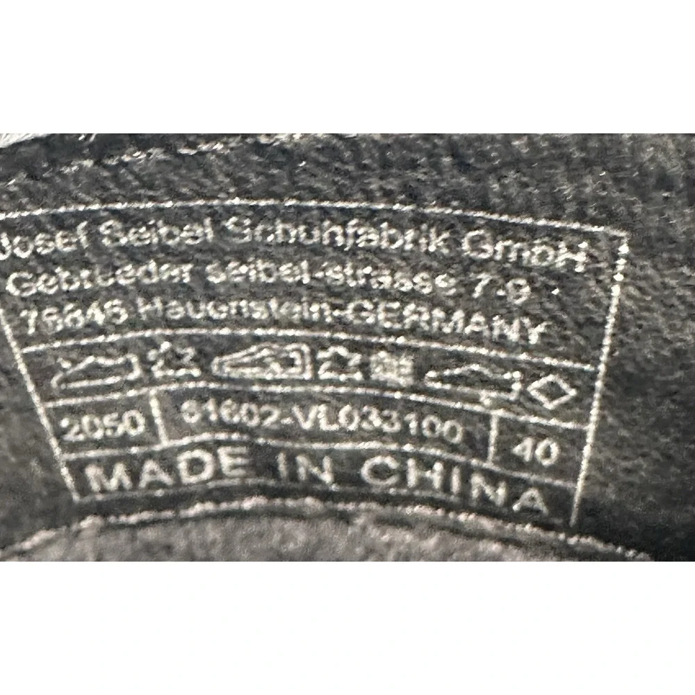 Josef Seibel Darla 02 Black Leather Ankle Boots Womens EU 40 US 9-9.5 New $170