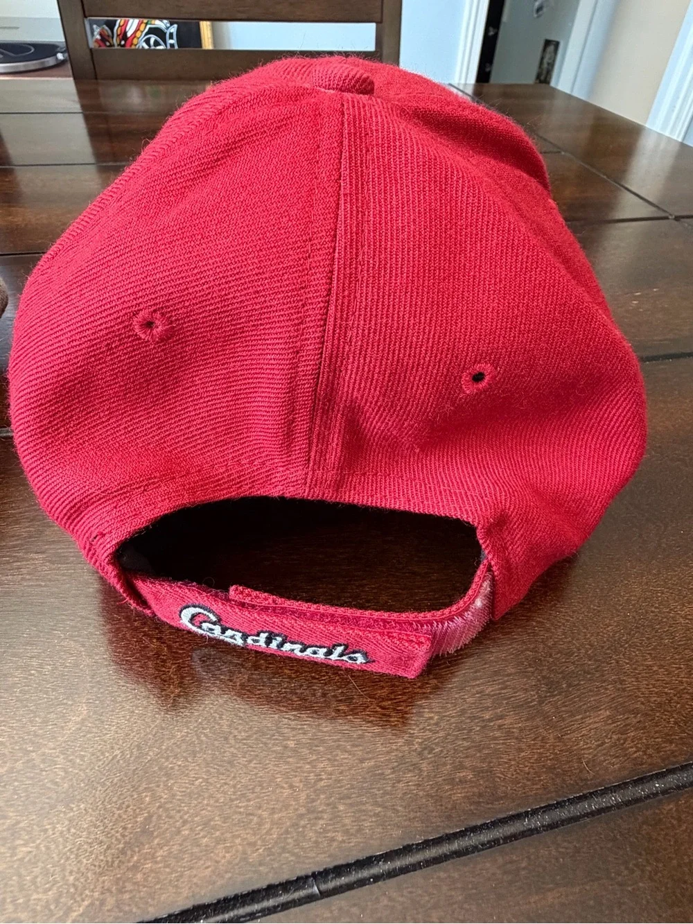 Nike Red and Black Baseball Hat Interior Label Detail