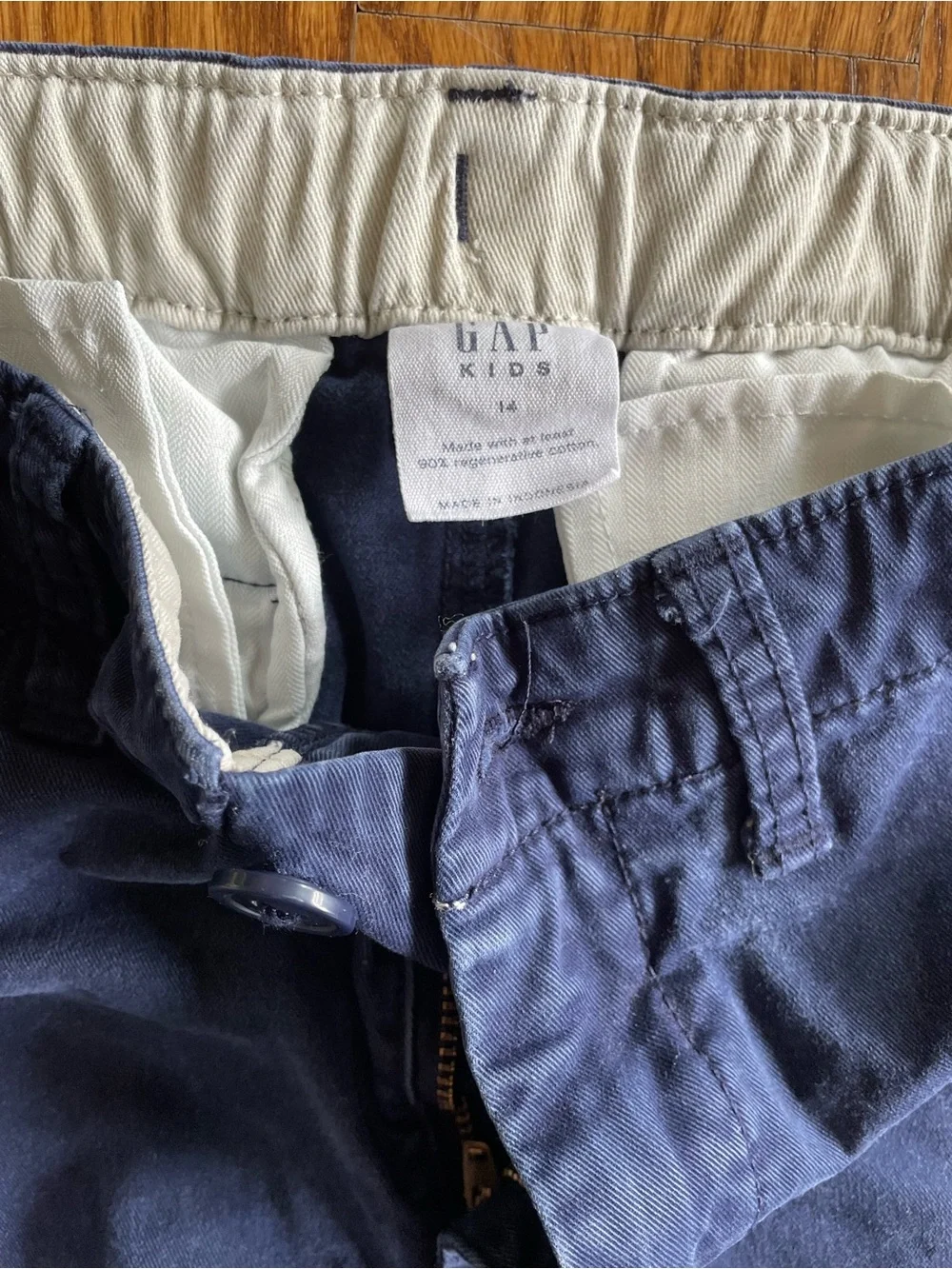 GAP Kids navy blue chino-style pants size 14