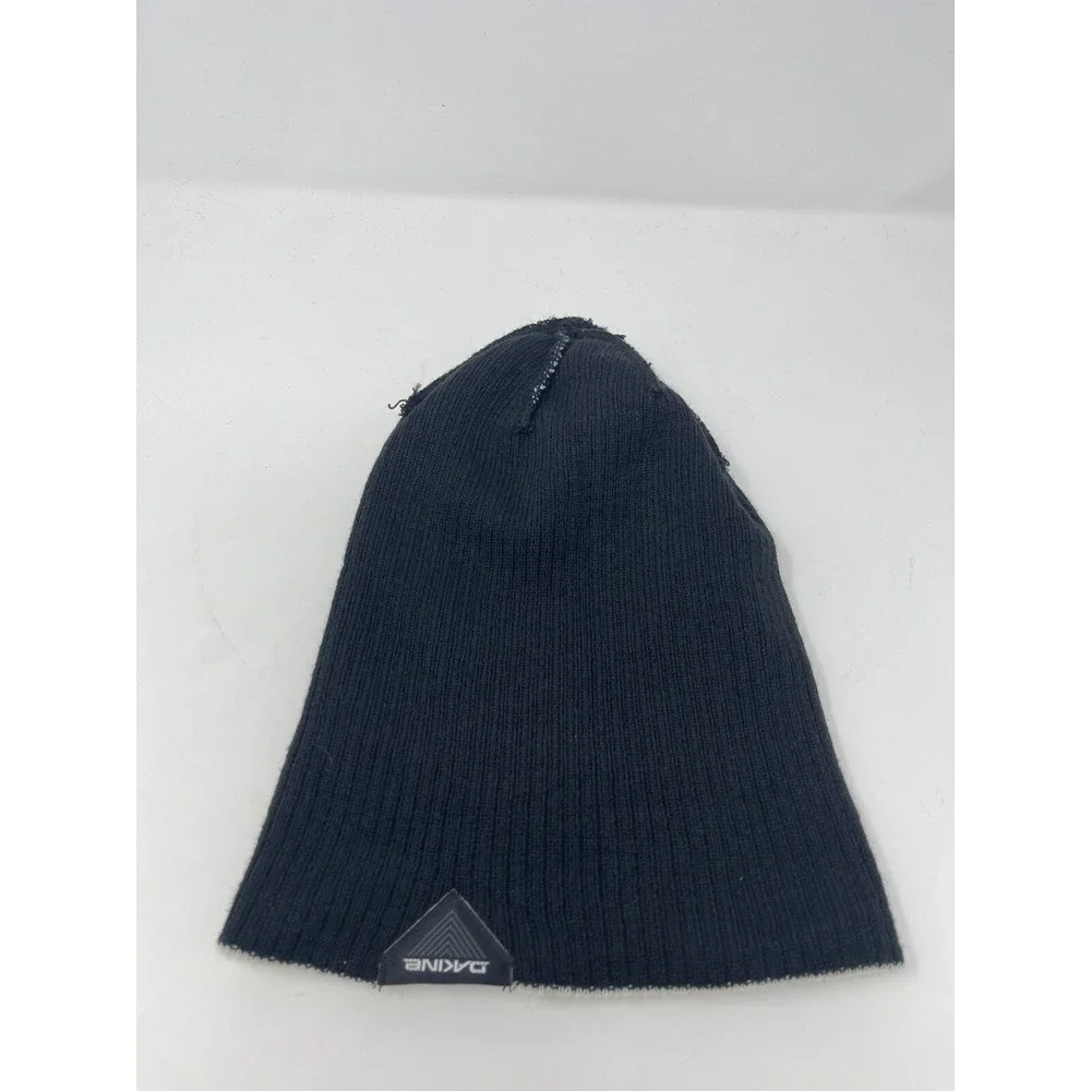DAKINE Mens Grey‎ Black Striped Acrylic Beanie One Size