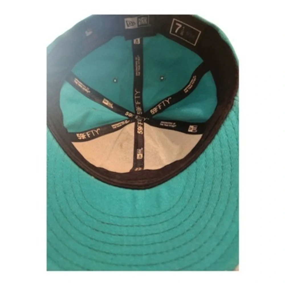 New Era 59FIFTY Cincinnati Reds Mr Redlegs Teal Fitted Hat‎ Size 7 1/8 MLB Cap
