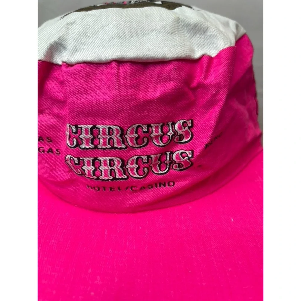 Vintage Circus Circus Hat Cap Las Vegas‎ Reno Designer Pro Pink Painters