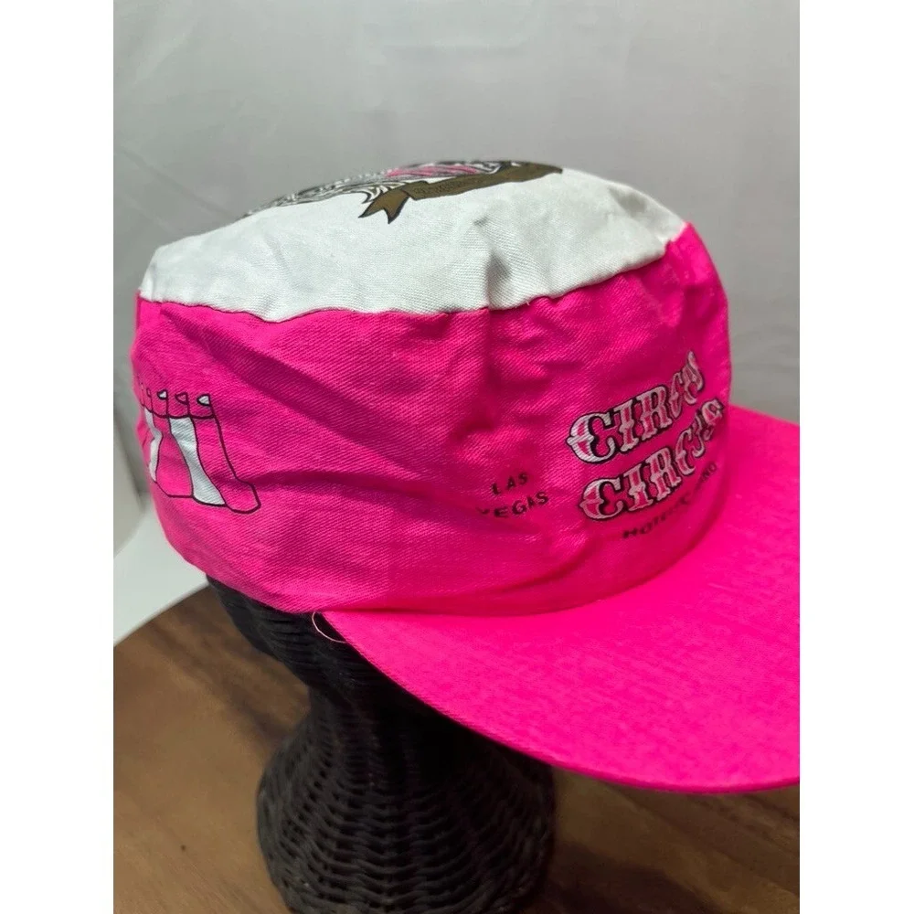 Vintage Circus Circus Hat Cap Las Vegas‎ Reno Designer Pro Pink Painters