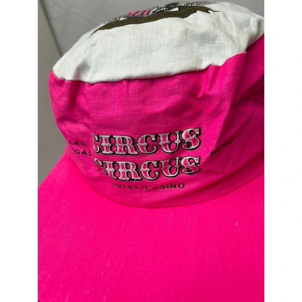 Vintage Circus Circus Hat Cap Las Vegas‎ Reno Designer Pro Pink Painters