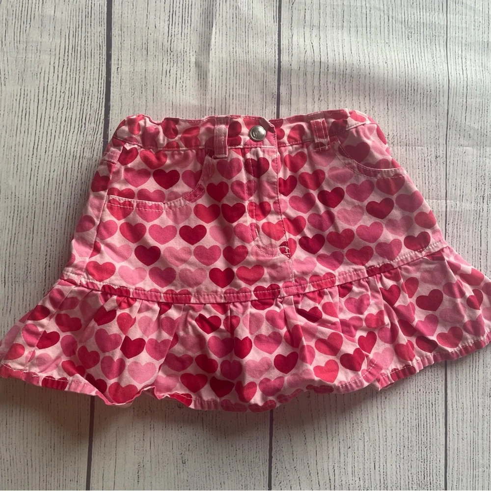 Gymboree Full of Heart Girls Skort size 5