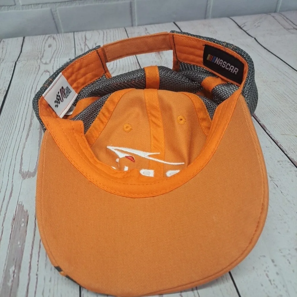 Nascar Joe Gibbs Racing ARRIS Orange Grey Stripes Mesh Hat Ball Cap