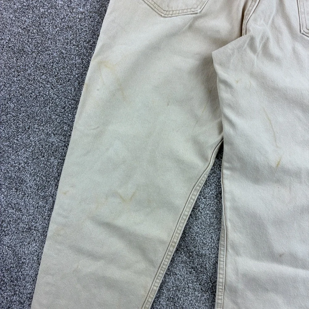Vintage Levi's 550 Jeans Mens 36x30 Beige Cotton Relaxed Orange Tab USA Made