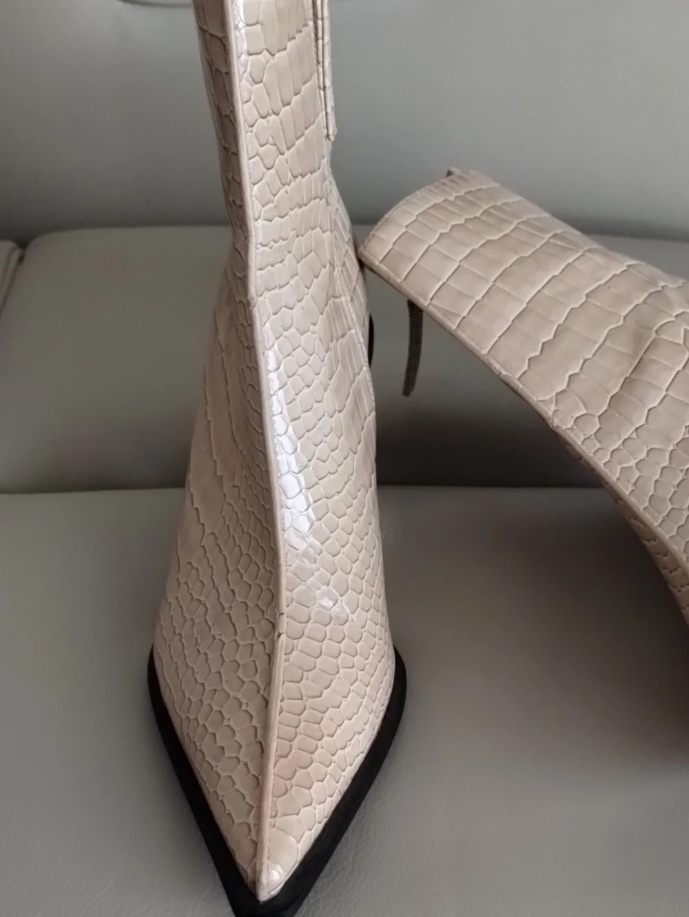 Topshop croc embossed
