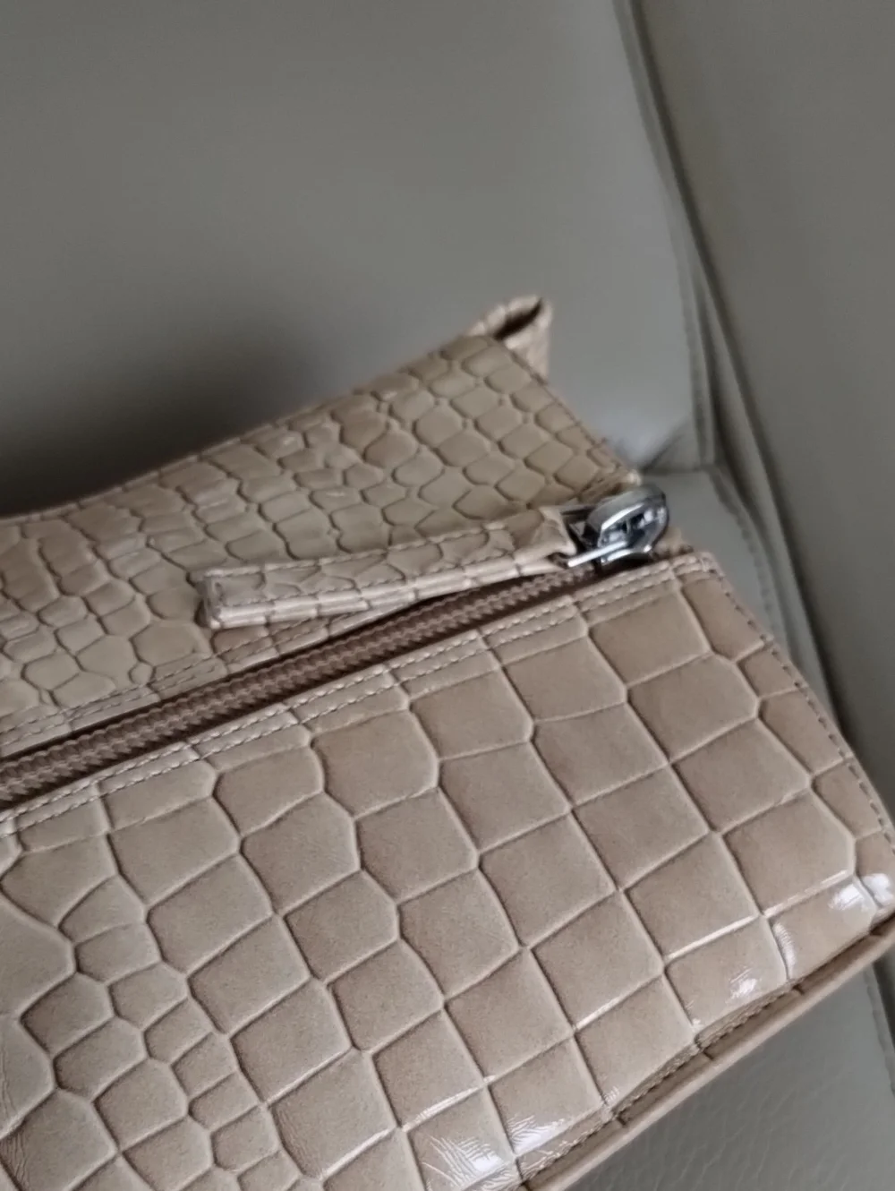 Topshop croc embossed