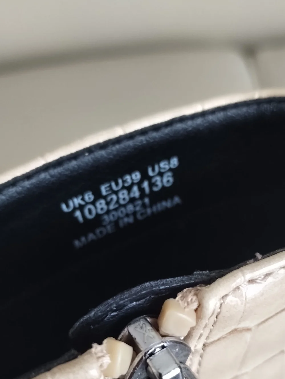 Topshop croc embossed