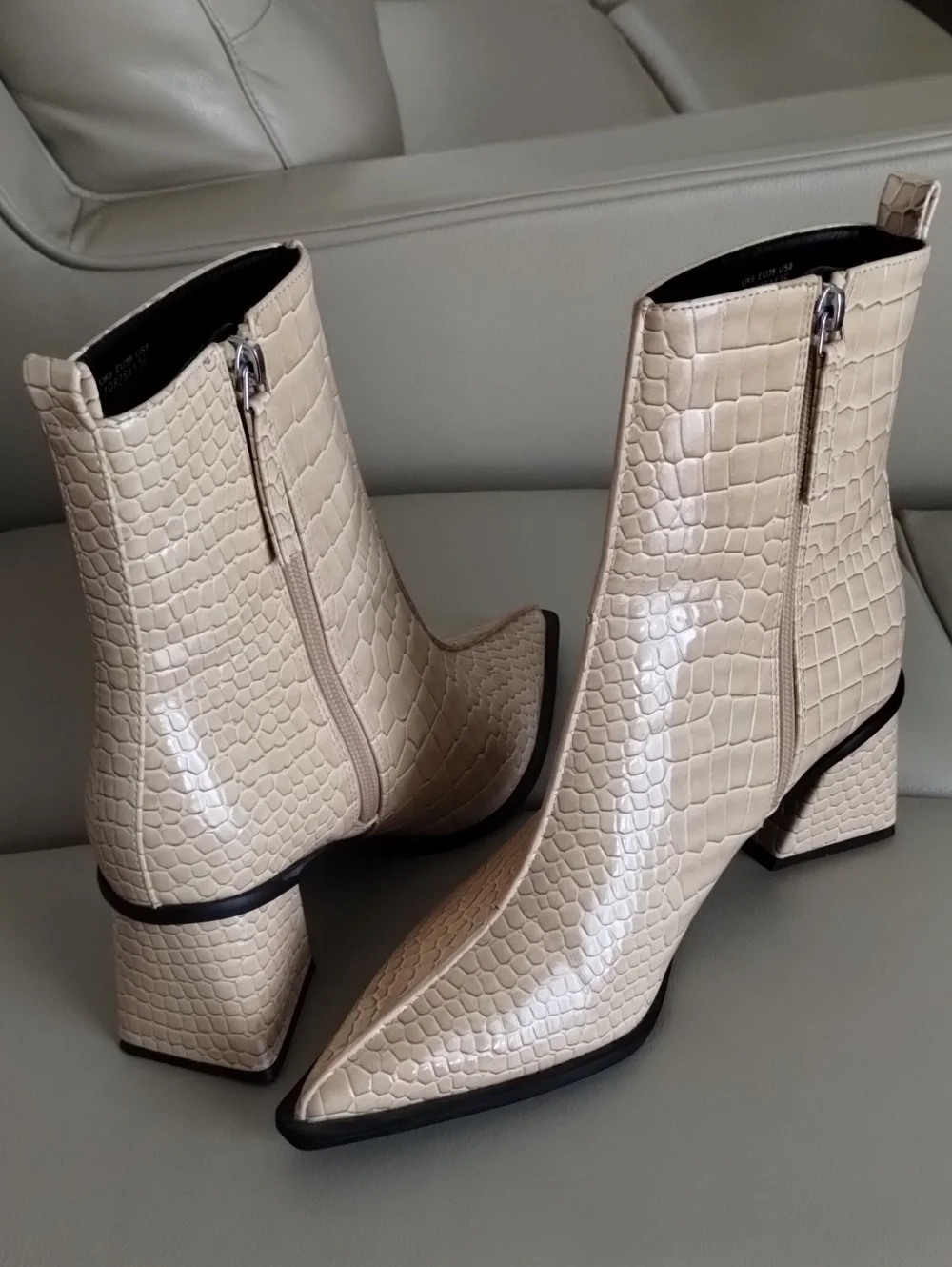 Topshop croc embossed