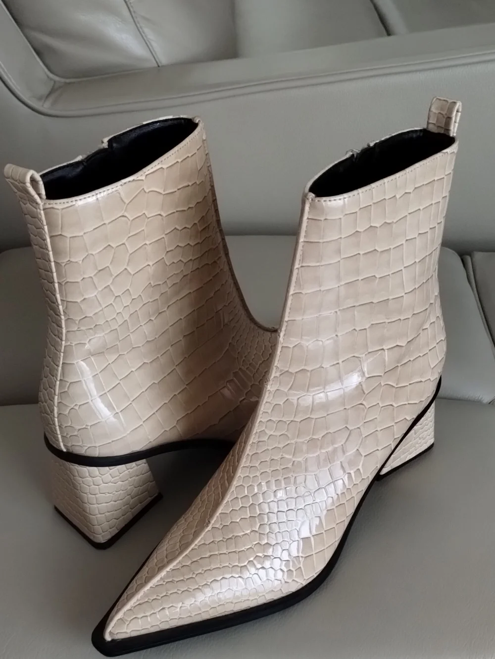 Topshop croc embossed
