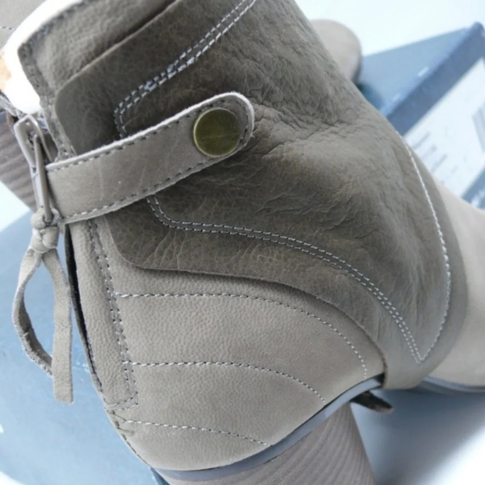 Emu Australia Ankle Boots Womens 9.5 Suede & Leather Tan Two Tone Brown New NIB