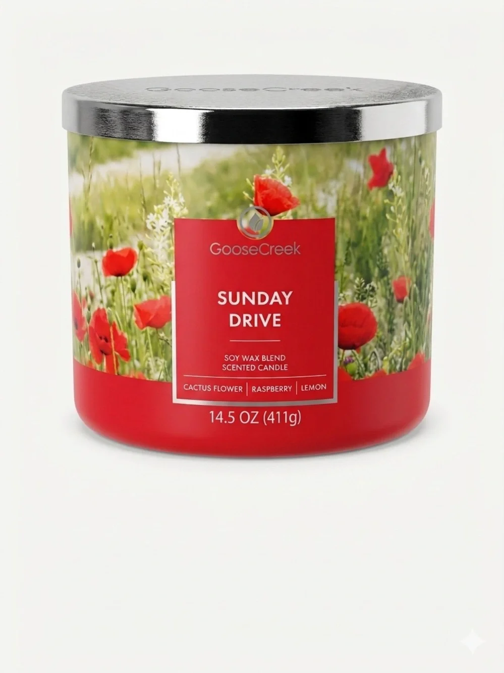 Goose Creek Sunday Drive  3 Wick  Candle 14.5 oz Jar Cactus Flower Raspberry New