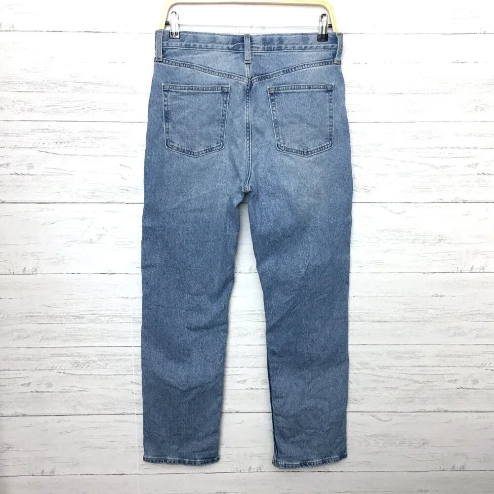 Old Navy Girl's Jeans Loose Straight Leg Distressed Stretch size 16 length 29