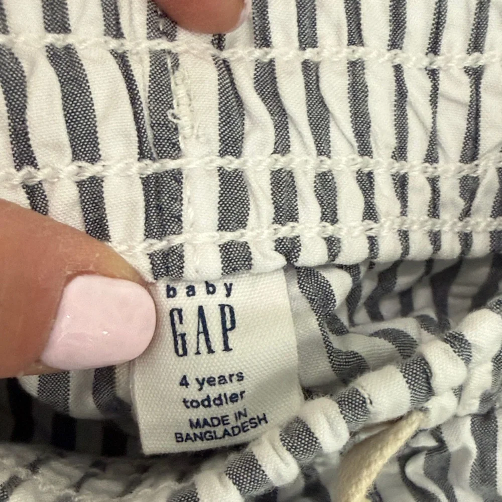GAP Boys Three-Pack Shorts in Yellow, Navy & Striped Blue/White