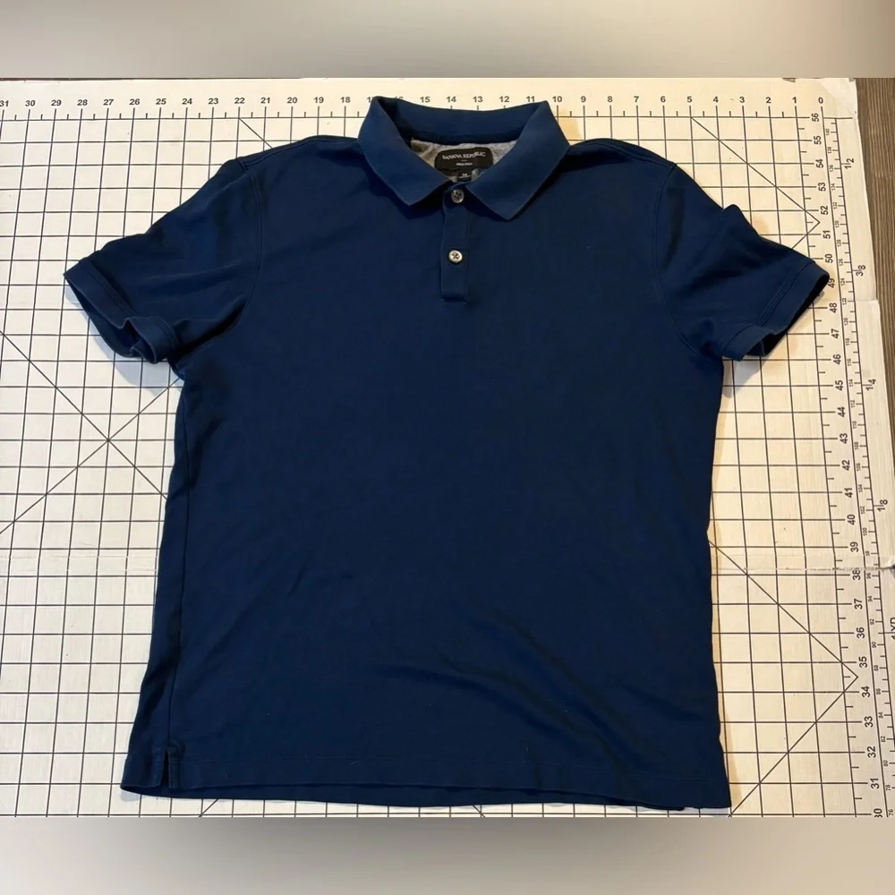 Banana Republic Men’s Medium Blue‎ Dress Polo Shirt