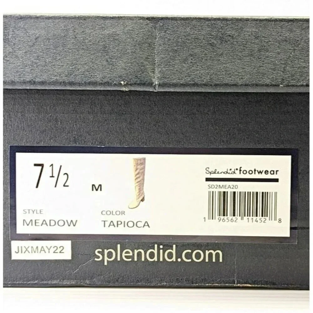 Splendid Women's Meadow Knee High Boots In Tapioca Suede Size 7.5 (MSRP $225)
