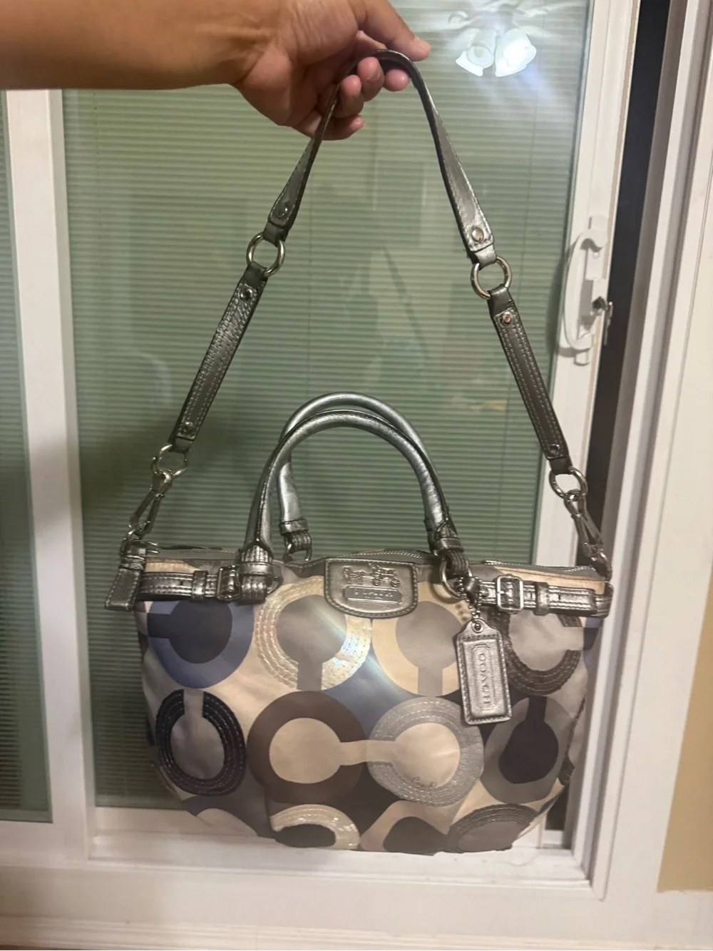Coach shoulder trim leather