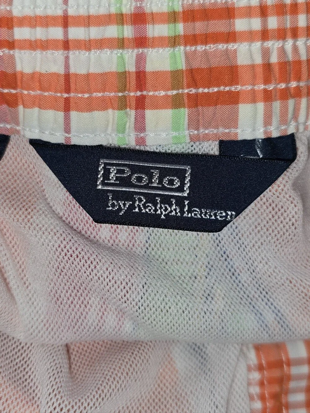 Vintage Polo Ralph Lauren multicolored plaid swim trunks