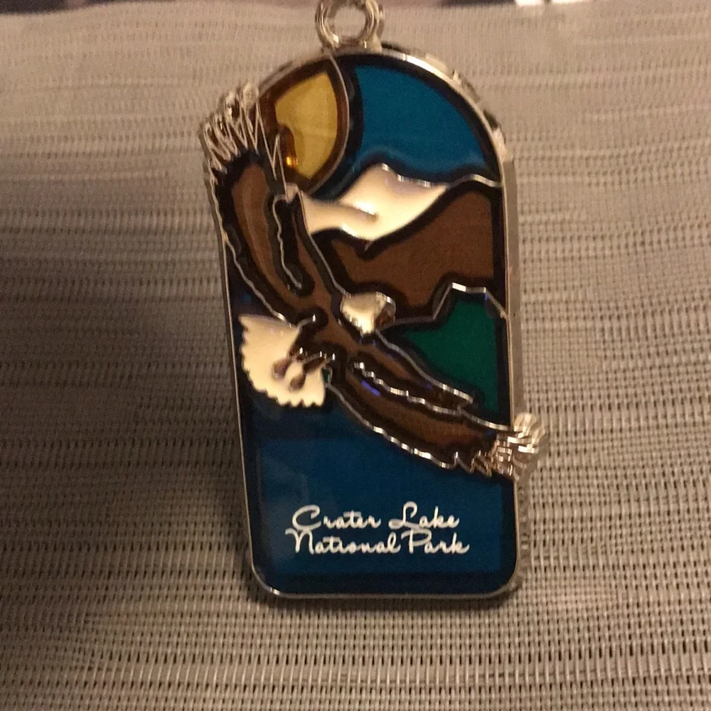 Souvenir Ornament Crater Lake National Park Soaring Eagle Mountains Suncatcher