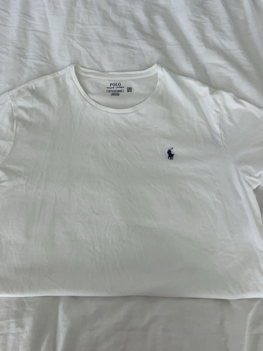Polo by Ralph Lauren White Crewneck T-Shirt with Navy Pony