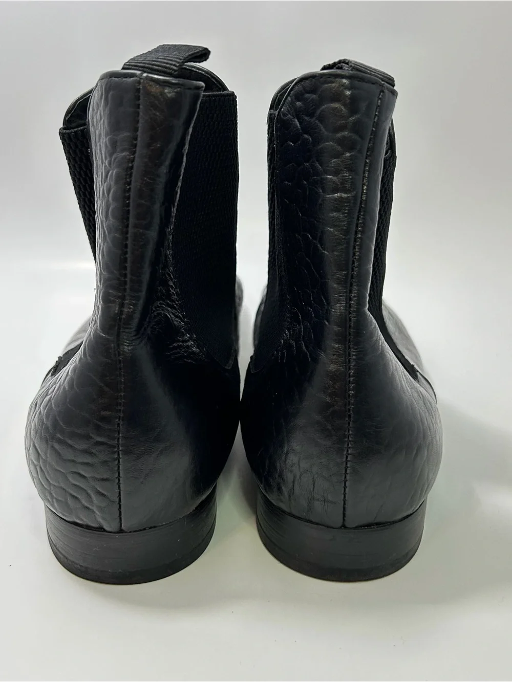 Carrucci Men's Chelsea Python Print Boots KB1377 Calf Skin Leather Sz 11 Black