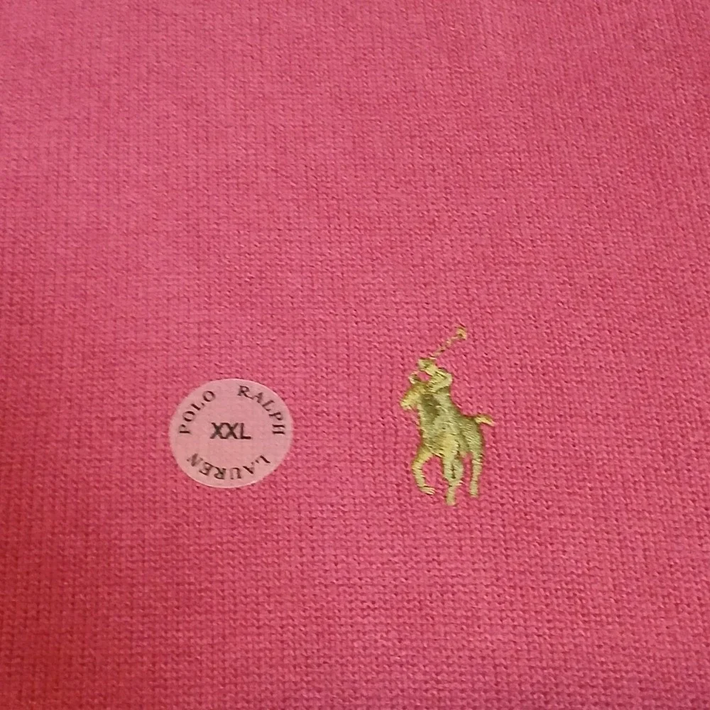 Polo Ralph Lauren Quarter Zip Red Yellow Pony Sweater‎ Men's Size XXL New