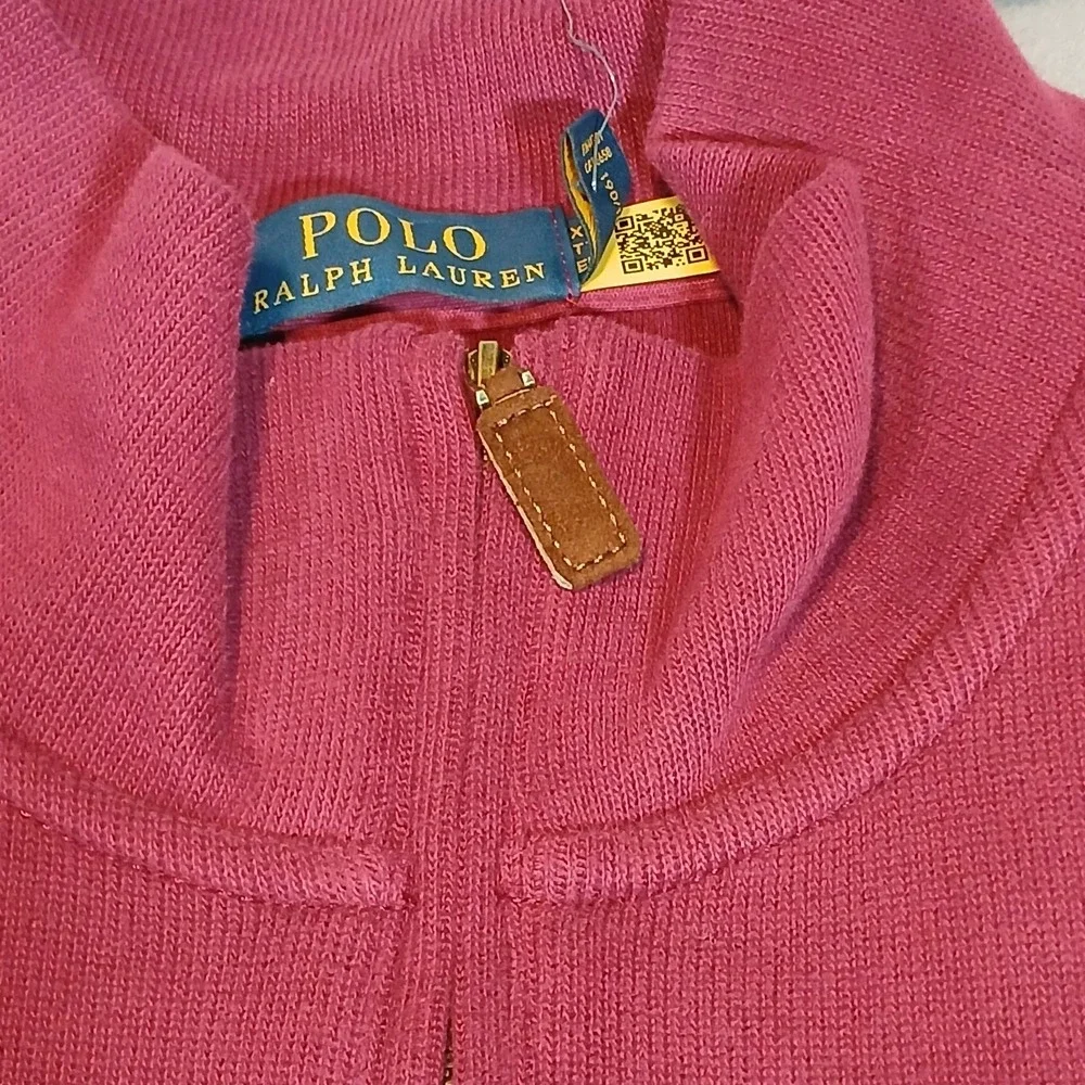 Polo Ralph Lauren Quarter Zip Red Yellow Pony Sweater‎ Men's Size XXL New