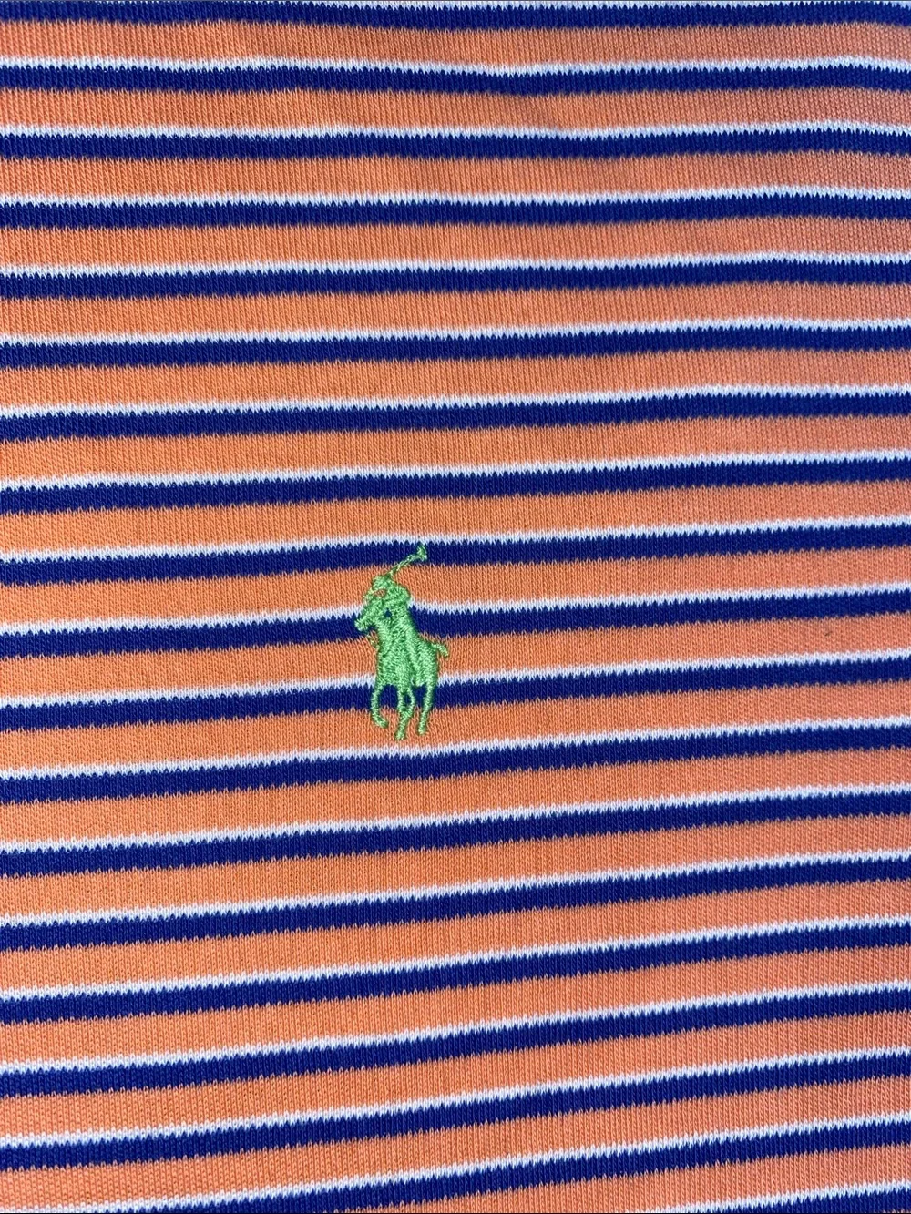 Polo by Ralph Lauren Peach Polo with Navy Stripes