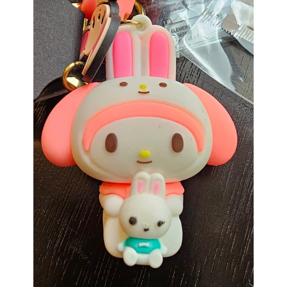 MY MELODY SANRIO‎ Keychain Wristlet Bunny Charm Pink Silicone