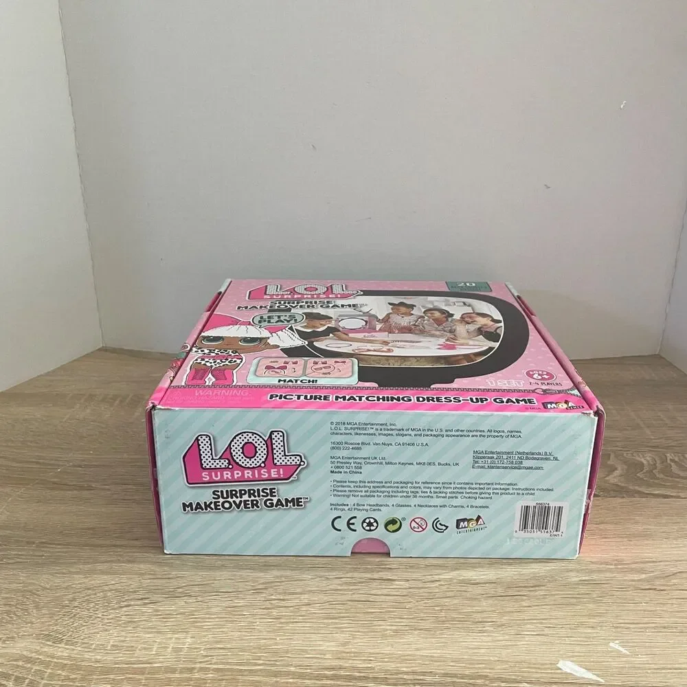 LOL Surprise Makeover Picture Matching Dress Up Game Mirror Lined Vanity Box New