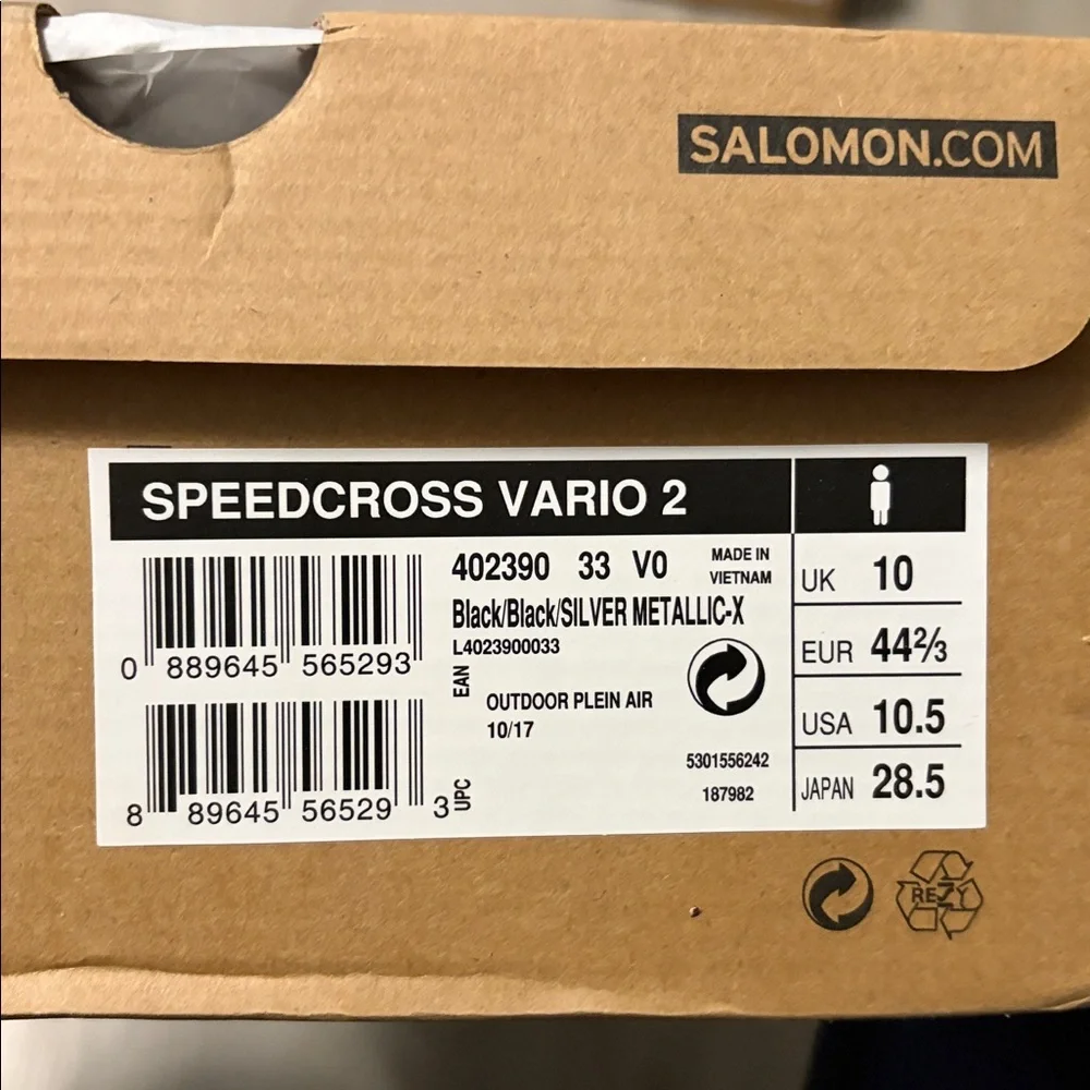 Salomon silver new black