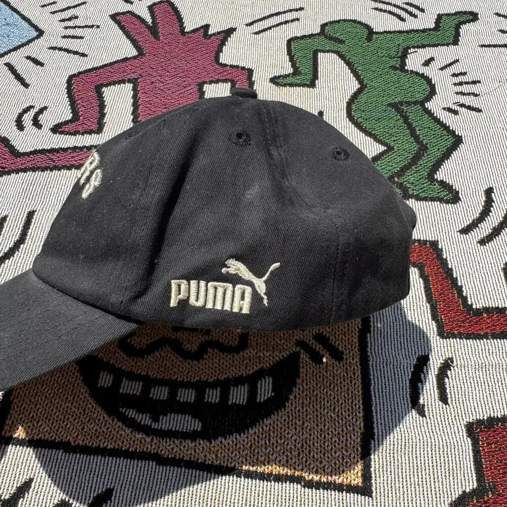 Vintage Black Embroidered Oakland Raiders NFL Puma Adjustable Hat