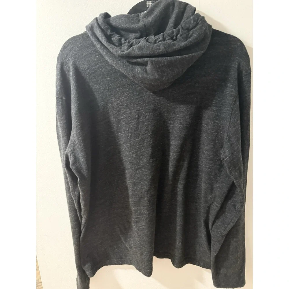 Polo Ralph Lauren Men's‎ Jersey Hooded Tee Shirt Marbled Grey Long Sleeve Med